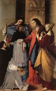 MAINO, Fray Juan Bautista The Virgin,with St.Mary Magdalen and St.Catherine,Appears to a Dominican Monk in Seriano oil painting on canvas